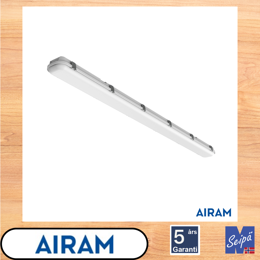 AIRAM Fresa Pro 1200 & 1500 LED IP65 PC industri, gjennomkablet, 4000K, PÅ/AV Art nr 4338594 & 4338595