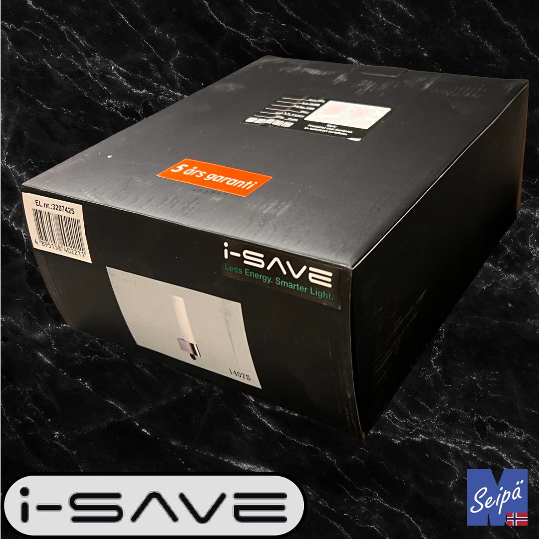 I-SAVE TUBE STICK IP44 krom / opal 1xE14 maks 40W med skjult stikk 1407S
