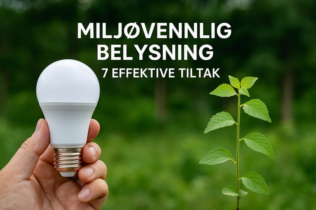 Professional header image for list-based article: Miljøvennlig Belysning: 7 Effektive Tiltak