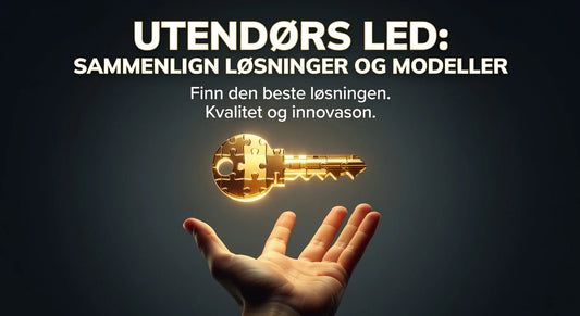 Professional header image for comparison analysis: Utendørs LED: Sammenlign løsninger og modeller