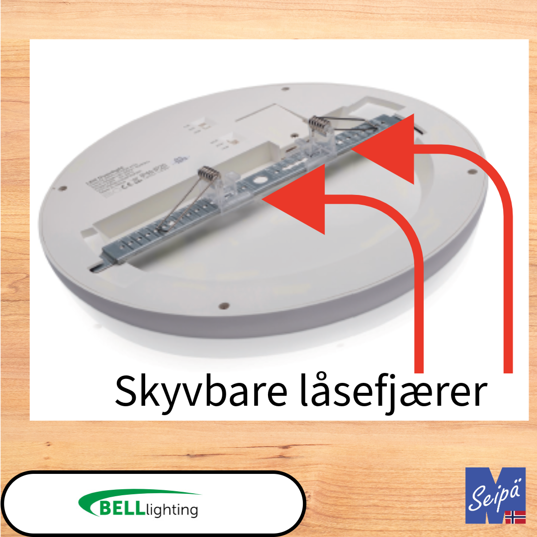 BELL ARIAL LED Converter Standard & Large LED-downlight 3-trinn effektvalg 10W / 13W / 16W standard 16W / 20W / 22W large  /830/840/860 CRI85 alt med sensor eller nødlys