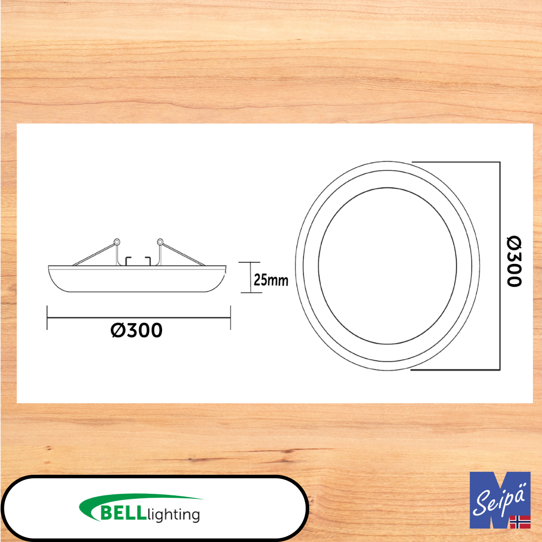 BELL ARIAL LED Converter Standard & Large LED-downlight 3-trinn effektvalg 10W / 13W / 16W standard 16W / 20W / 22W large  /830/840/860 CRI85 alt med sensor eller nødlys