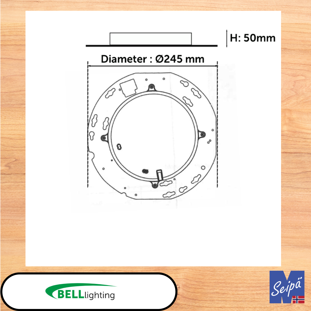 BELL GEAR TRAY LED innmat for Bulkhead, plafond,  9W/14W/18W PÅ/AV Art nr 11606 ELNR 3773210