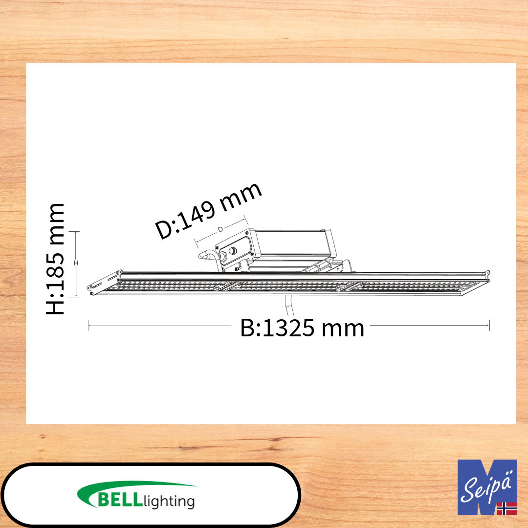 BELL SKYLINE PADEL MultiLumen LED-lyskaster 4000K Som tilvalg visir, takfeste, stolpetopp, CASAMBI eller DALI-2 Art.nr.11906