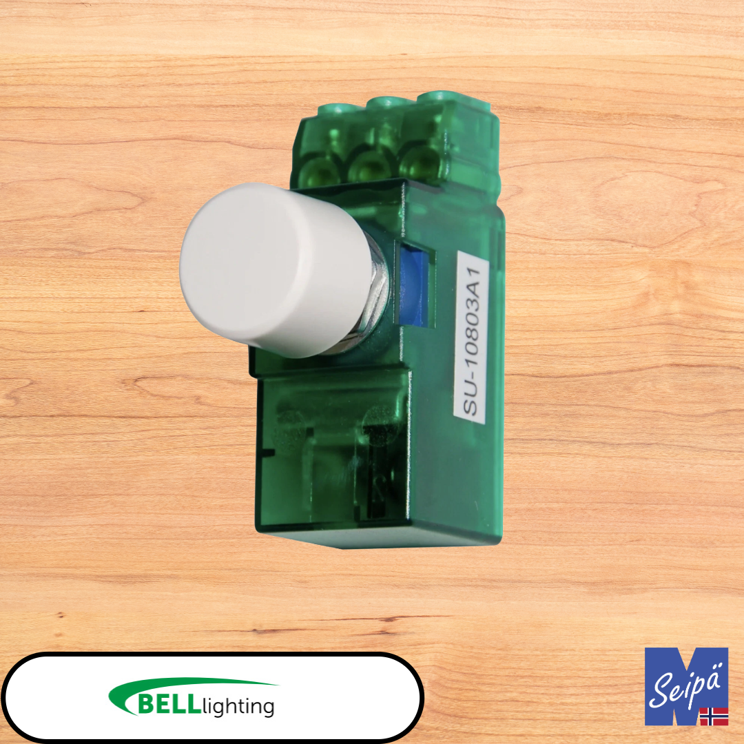 BELL Smart Universell Mini-LED-Dimmer med hjul 5W-100W LED for innfelling bak plate eller på veggboks Art nr 10803