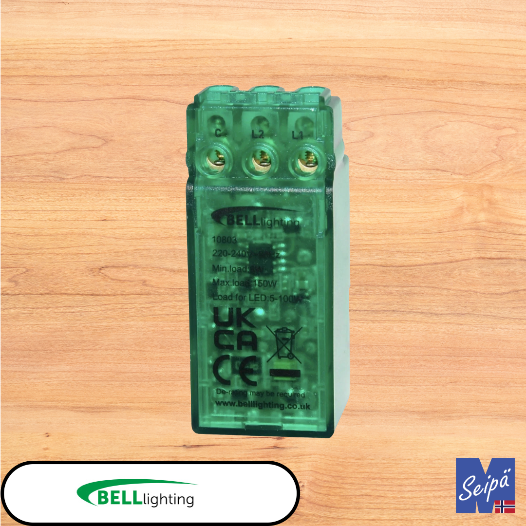 BELL Smart Universell Mini-LED-Dimmer med hjul 5W-100W LED for innfelling bak plate eller på veggboks Art nr 10803