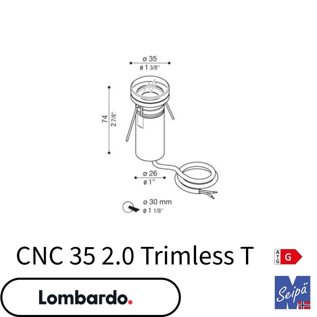 LOMBARDO CNC 35 2.0 Trimless T LT15851D1