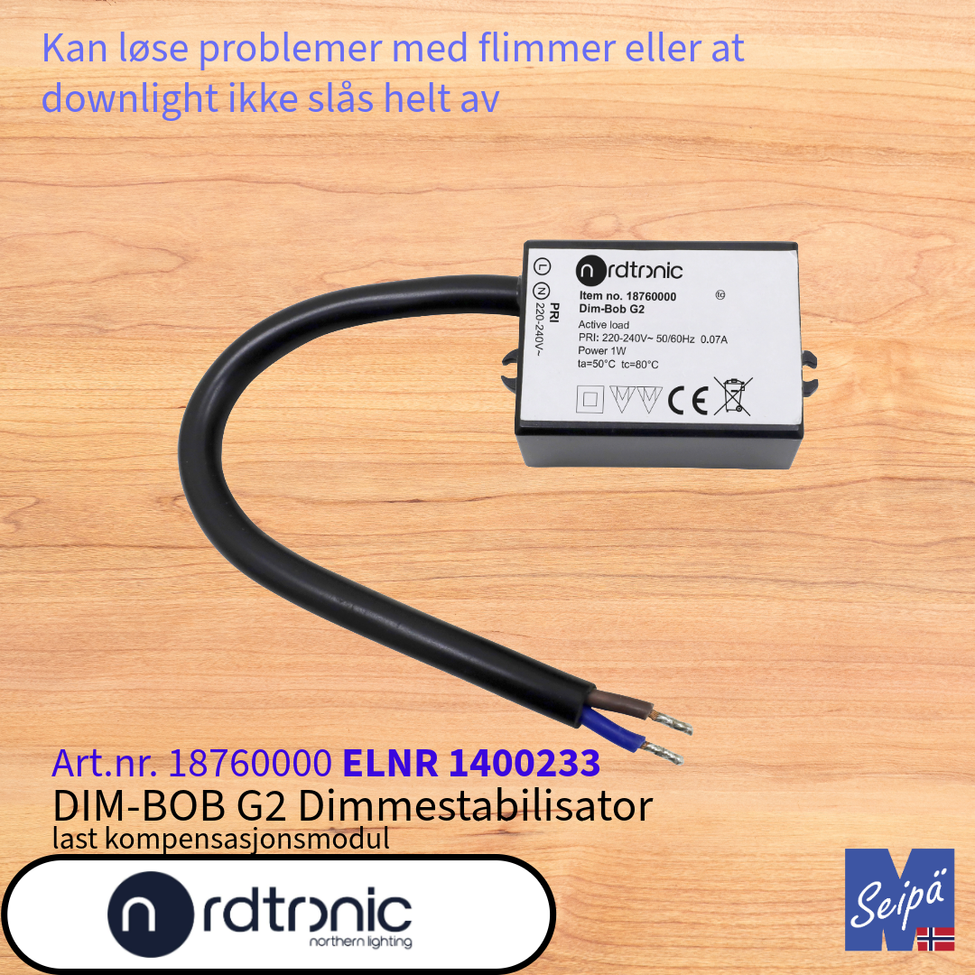 NORDTRONIC DIM-BOB G2 last kompensasjon 1W mot flimmer Art.nr 18760000