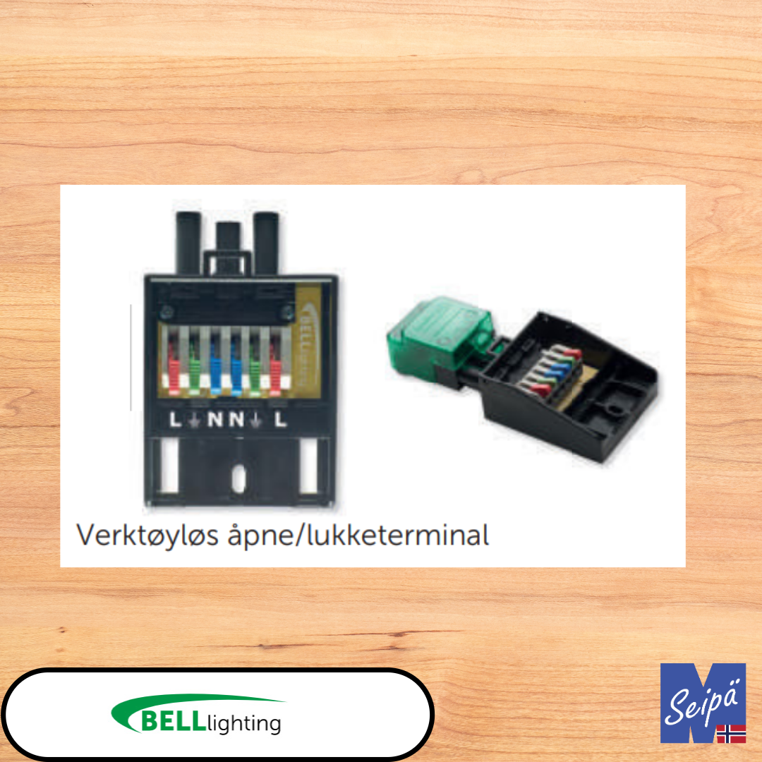 BELL FIRESTAY 5W/7W IP65 Hvit LED-downlight 2-trinn effektvalg 5W / 7W  4-trinn CCT /827/830/840/860 CRI85 Tilbehør frontringer og nødlys Art.nr.08190V2