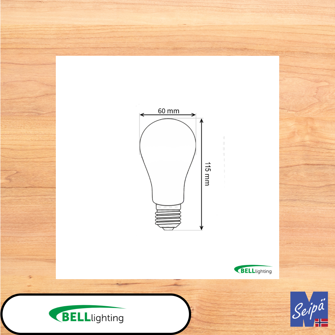 BELL A60 5xCCT 7W 806lm E27 Dimmebar LED-lyskilde 7W/922/927/930/940/960 CRI90 Art nr 61036 ELNR 3710950