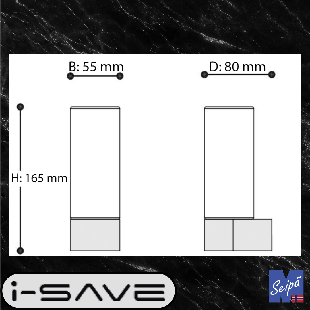I-SAVE CYLINDER IP44 krom / opal 1xG9 maks 33W 1402-CD