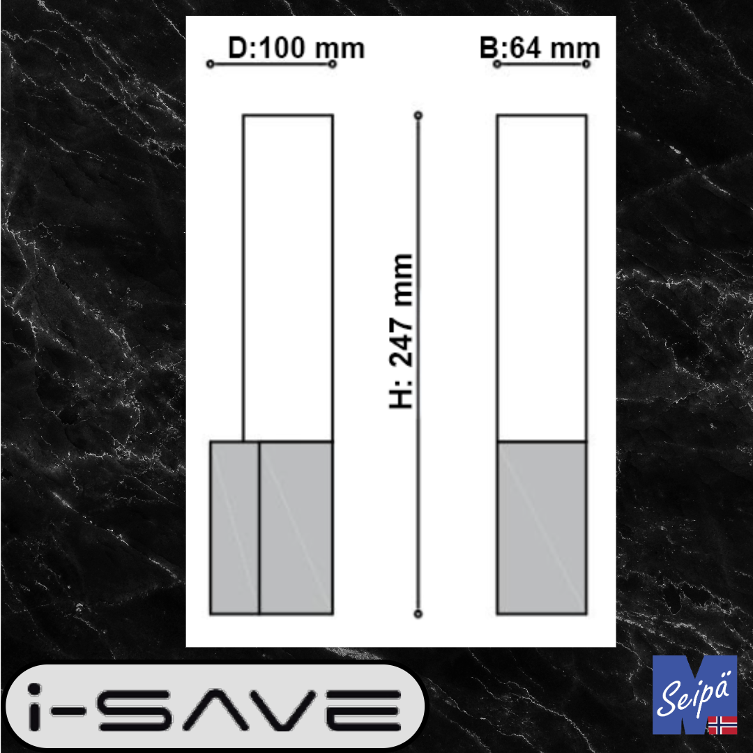 I-SAVE TUBE IP44 krom / opal 1xE14 maks 40W 1407