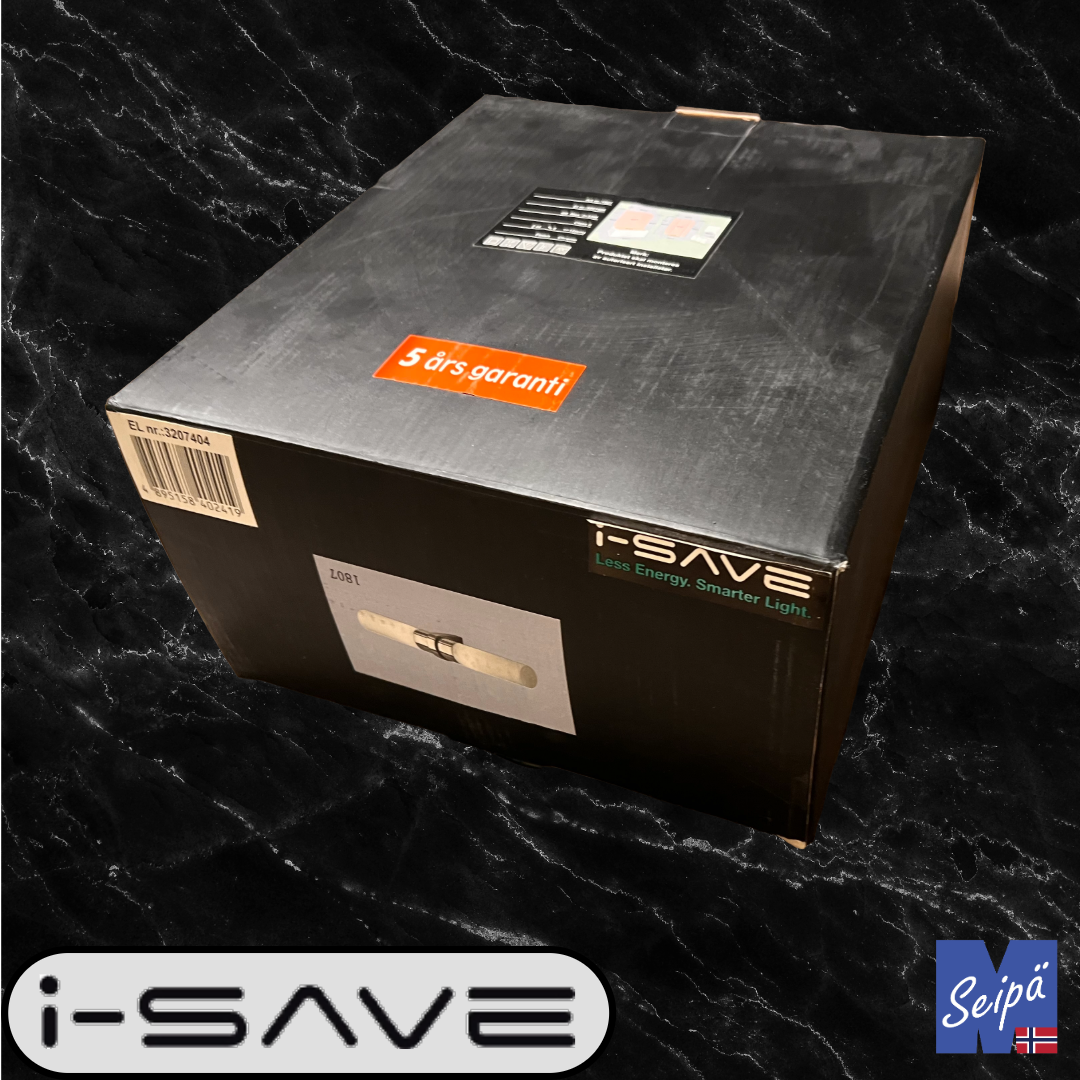 I-SAVE PIPELINE dobbel IP44 krom / opal 2xG9 maks 33W 1807