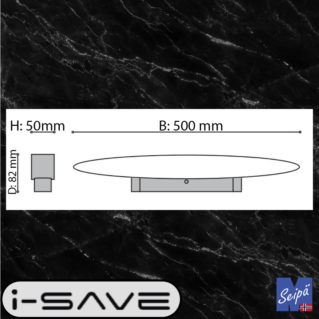 I-SAVE ZEPPELINI LED SMD IP44 krom / akryl 12W 3000K 800 lm 2214