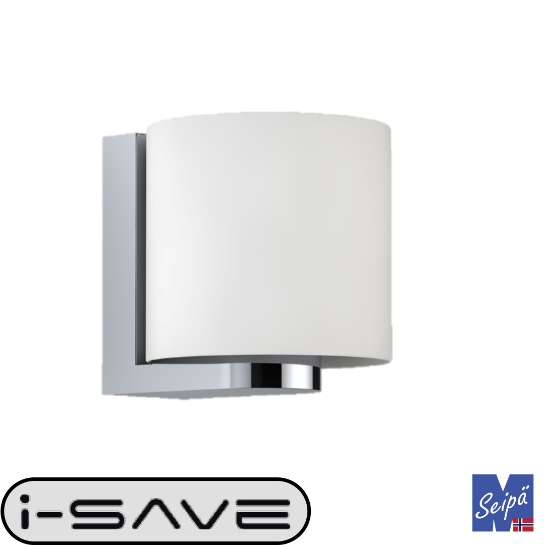 I-SAVE GLAS ROUND IP44 krom / opal 1xG9 maks 33W 2223