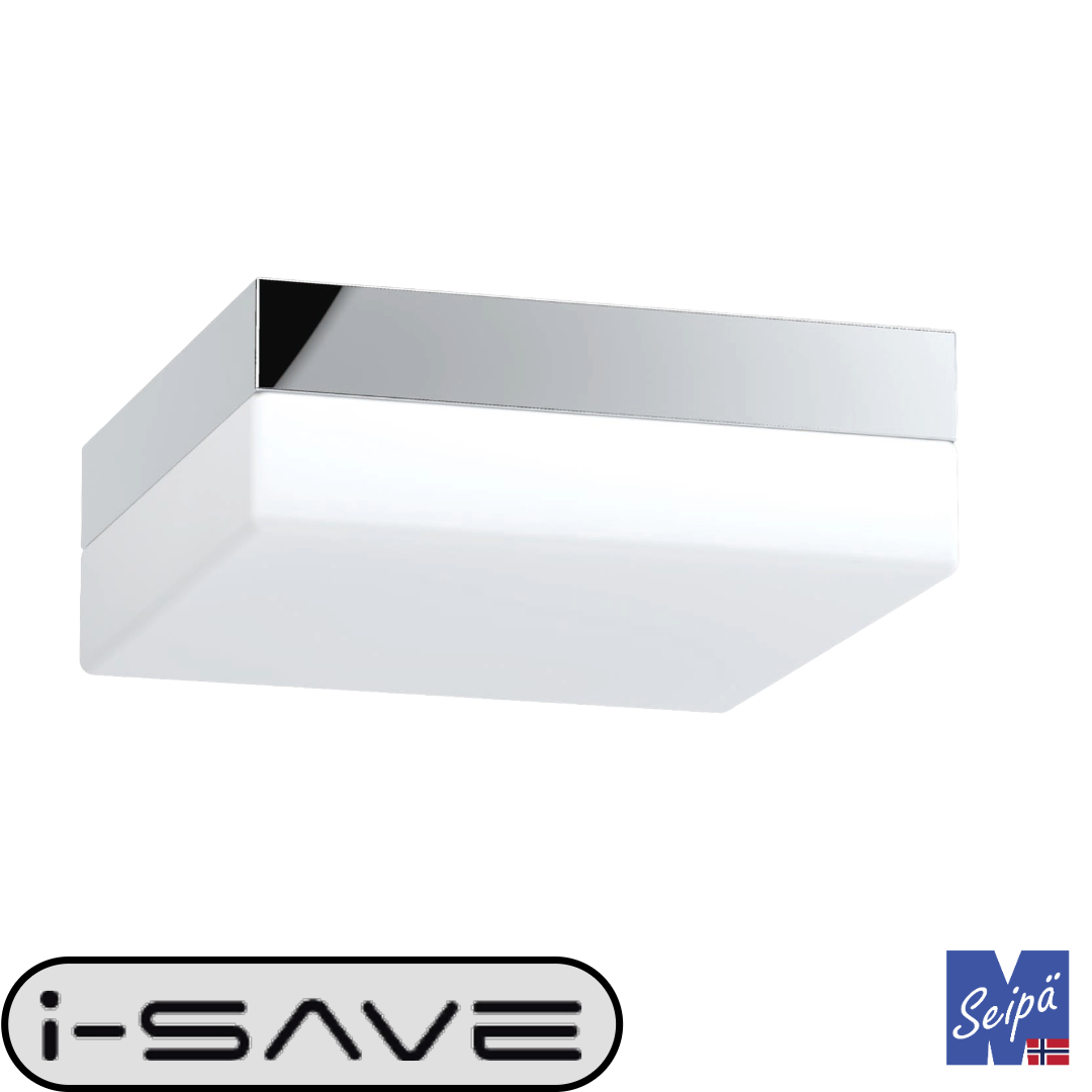 I-SAVE BASE LINE IP44 krom / opal 1xE27 maks 60W 3103