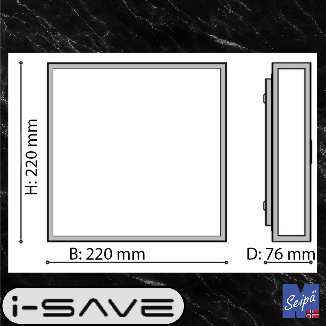 I-SAVE BASE EDGE IP44 krom / akryl 1xE27 maks 1x33W 3111
