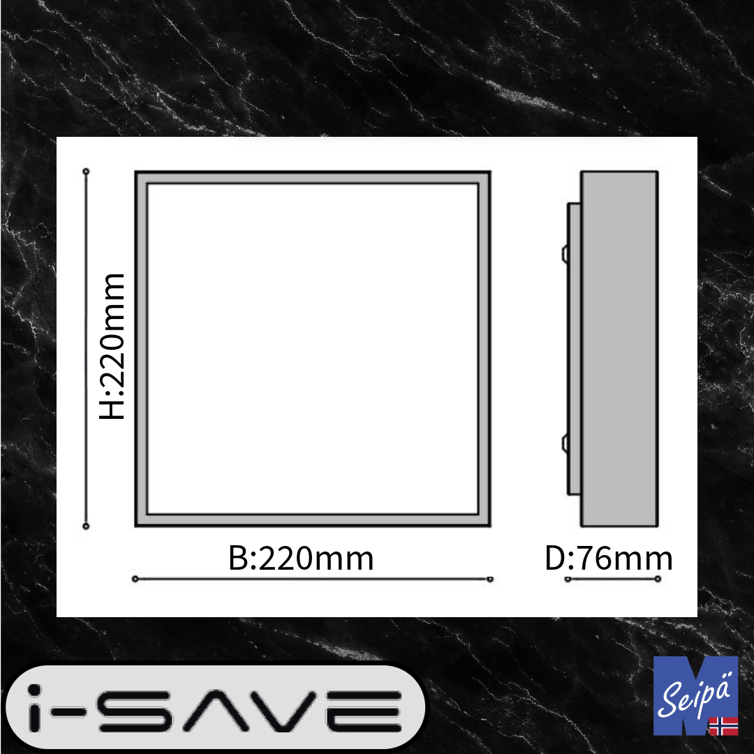 I-SAVE BASE FRAME IP44 krom / akryl 1xE27 maks 1x33W 3112