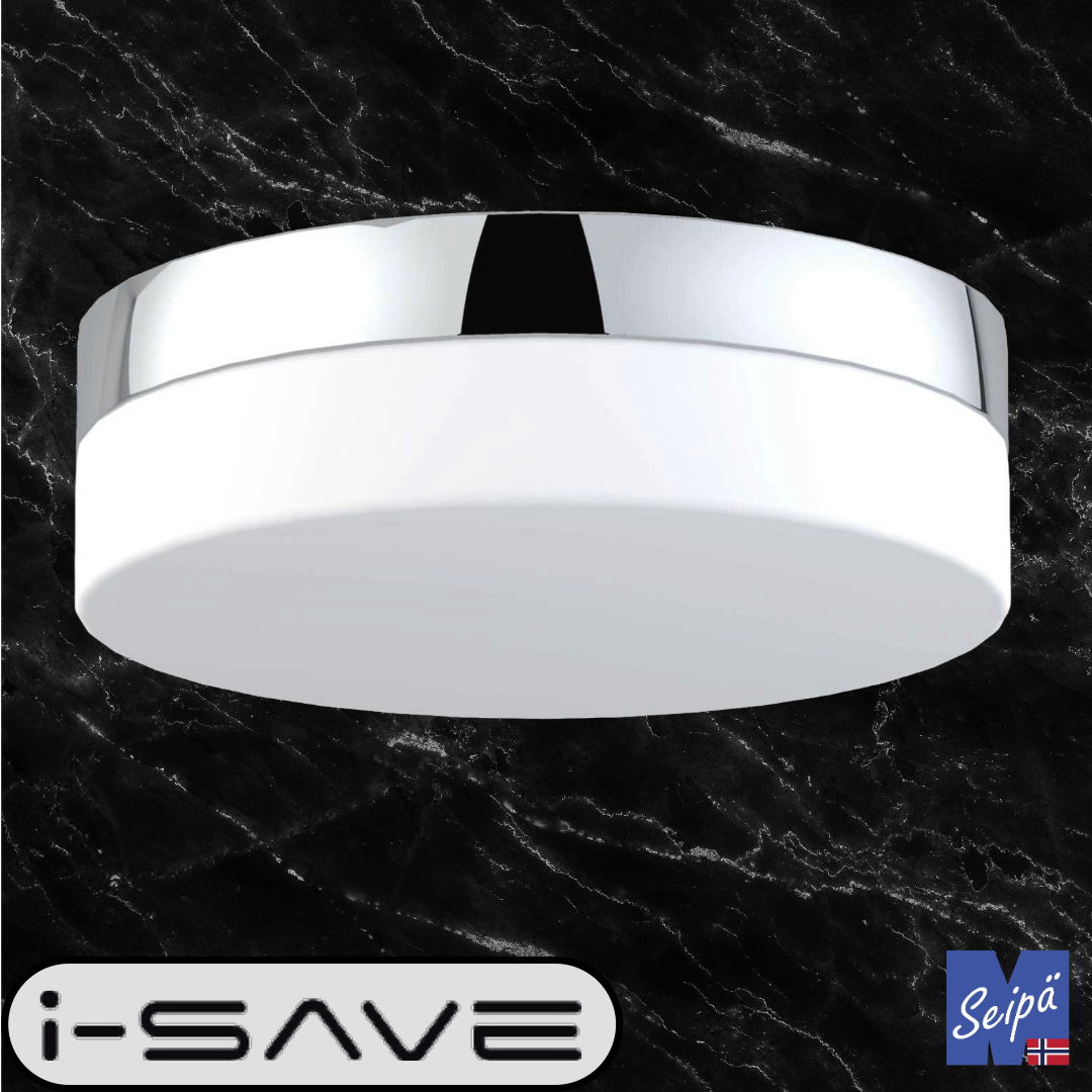 I-SAVE BASE ROUND IP44 krom / opal 1xE27 maks 60W 3201