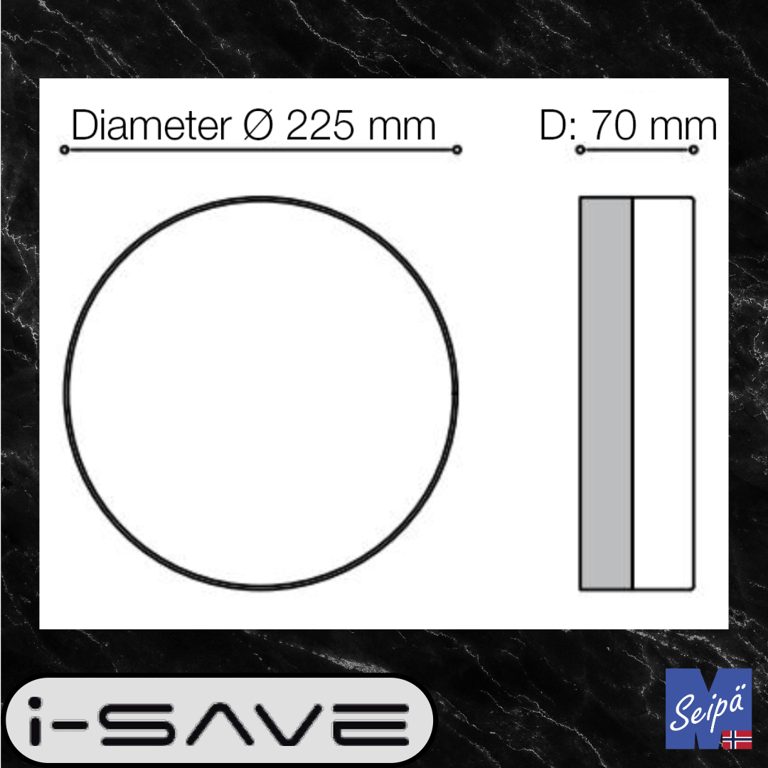 I-SAVE BASE ROUND IP44 krom / opal 1xE27 maks 60W 3201
