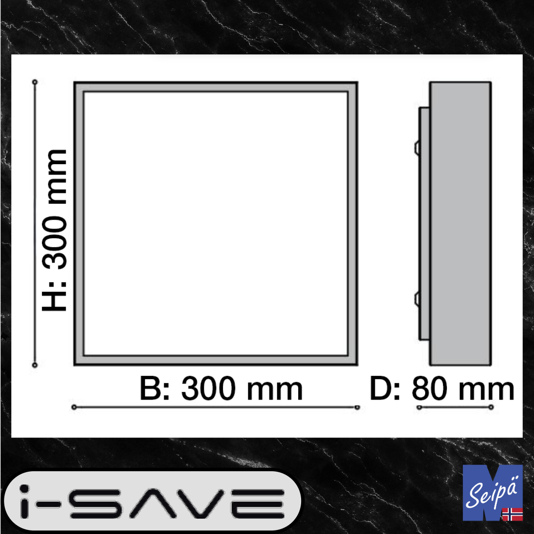 I-SAVE BASE FRAME IP44 krom / akryl 2xE27 maks 2x33W 3212