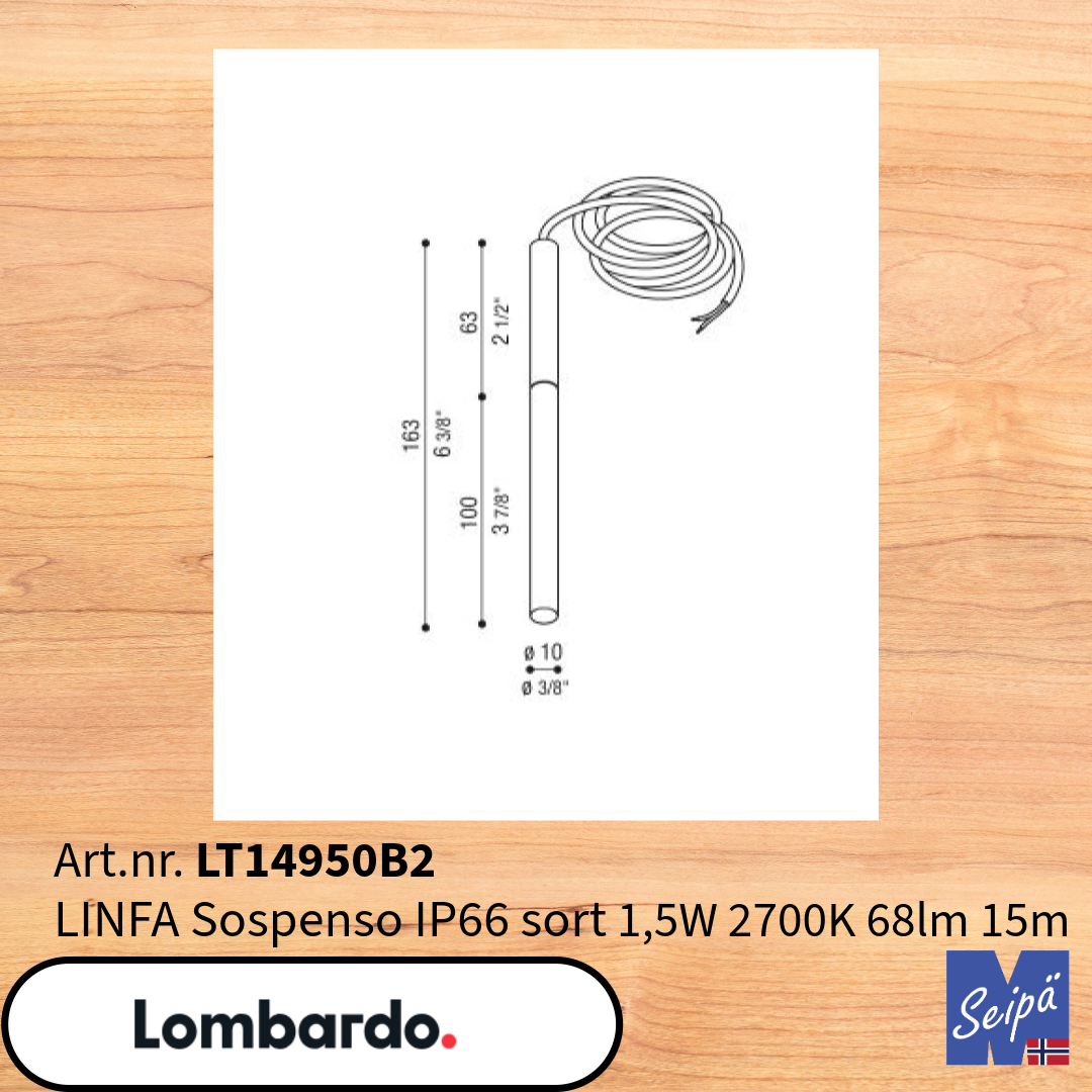 LOMBARDO LED-stavformet LINFA-serien 80 120 160 2700K 3000K 4000K CC & CV