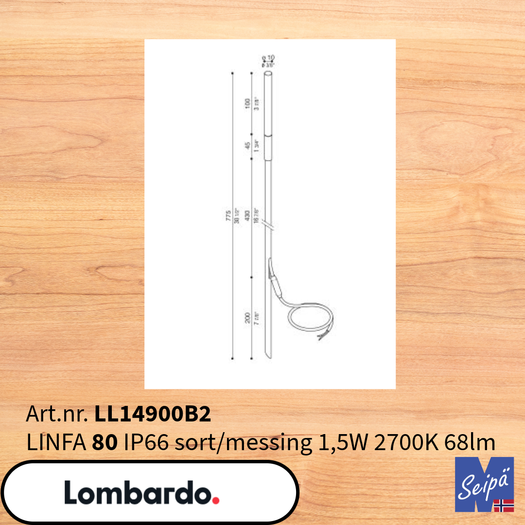 LOMBARDO LED-stavformet LINFA-serien 80 120 160 2700K 3000K 4000K CC & CV