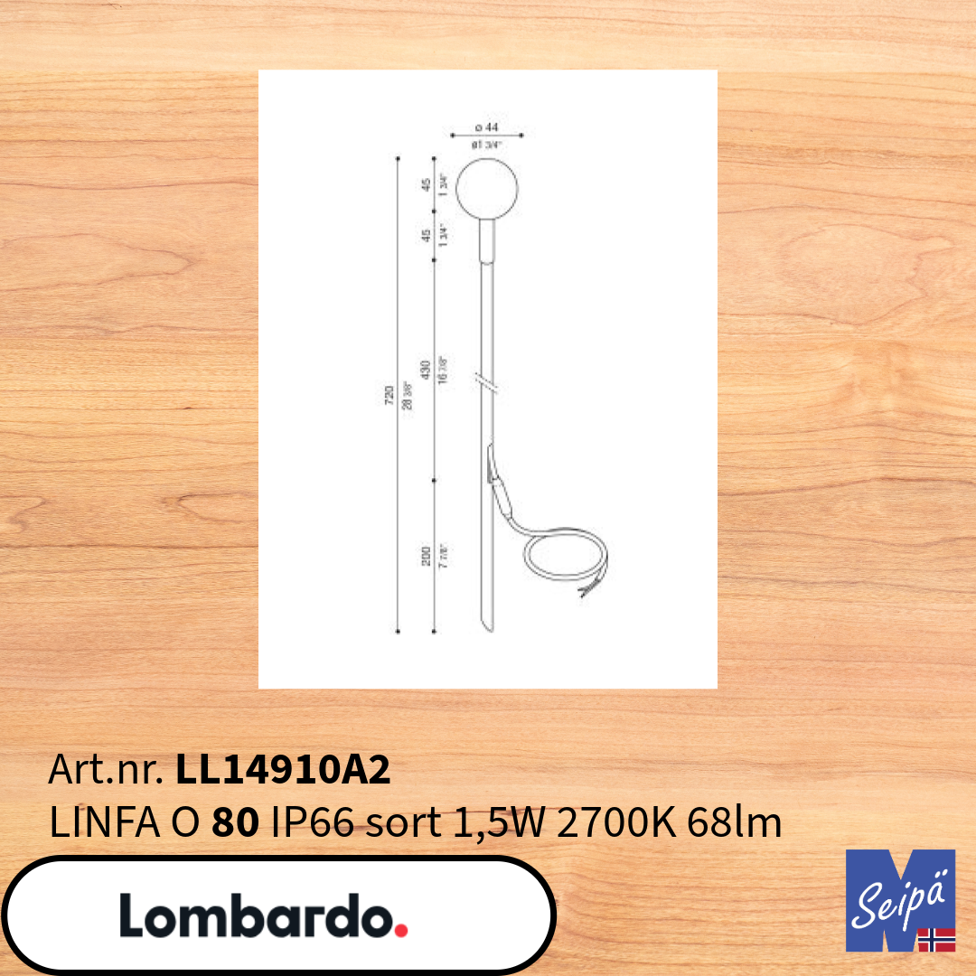 LOMBARDO LED-stavformet LINFA-serien 80 120 160 2700K 3000K 4000K CC & CV