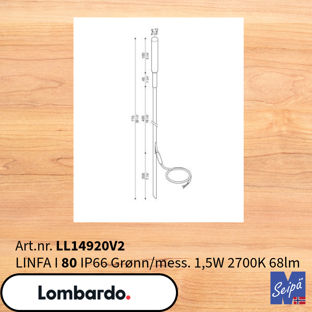 LOMBARDO LED-stavformet LINFA-serien 80 120 160 2700K 3000K 4000K CC & CV