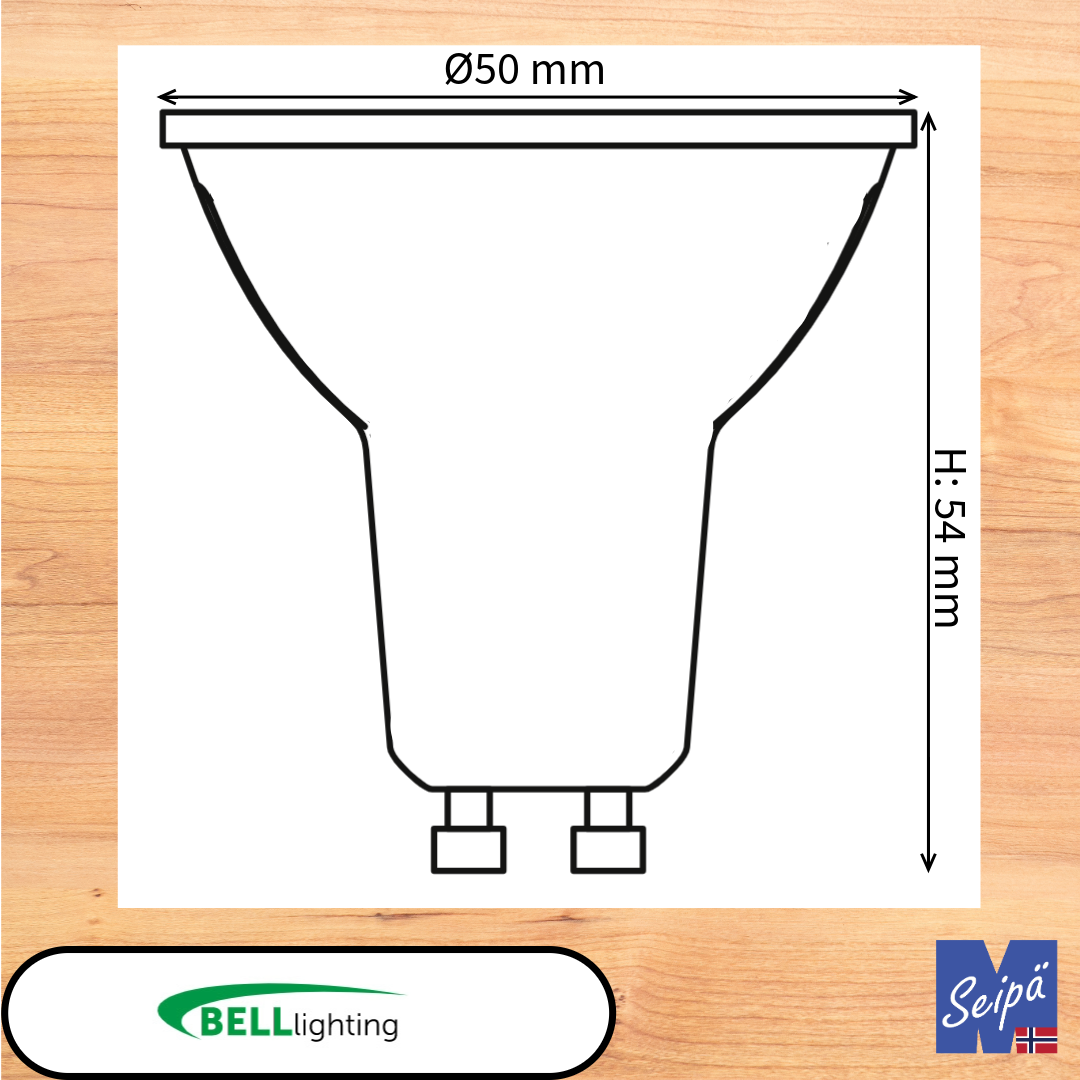 BELL LED-lyskilde QPAR51 PAR16 GU10 GENESIS 5-pakk, LED og 15.000 timer 2 års garanti 2700K 3000K 4000K