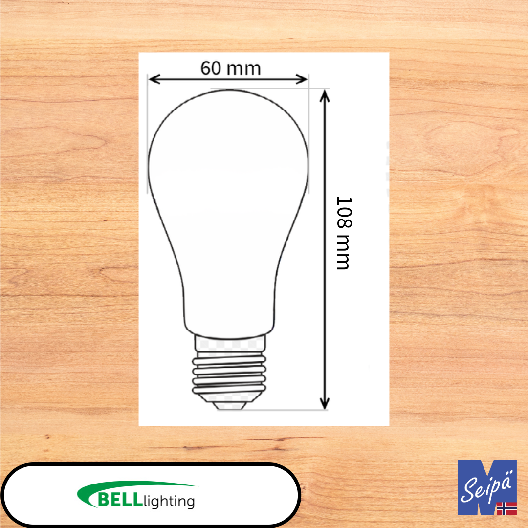 BELL LED-lyskilde GENESIS EEK=E & F med skrusokkel, filament LED og klart glass 15.000 timer 2 års garanti