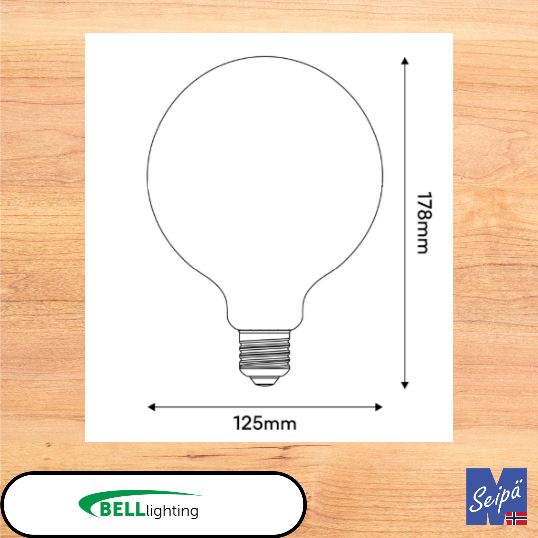 BELL LED-lyskilde Porselen Dobbelbelagt hvit EEK= F med skrusokkel, LED og hvitt glass 15.000 timer 2 års garanti Art.nr. 61046 61047 61048 61049
