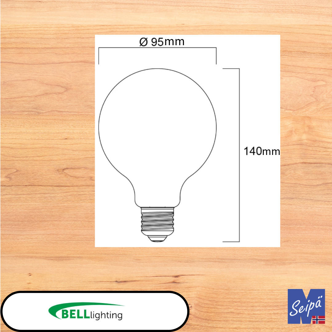 BELL LED-lyskilde Porselen Dobbelbelagt hvit EEK= F med skrusokkel, LED og hvitt glass 15.000 timer 2 års garanti Art.nr. 61046 61047 61048 61049