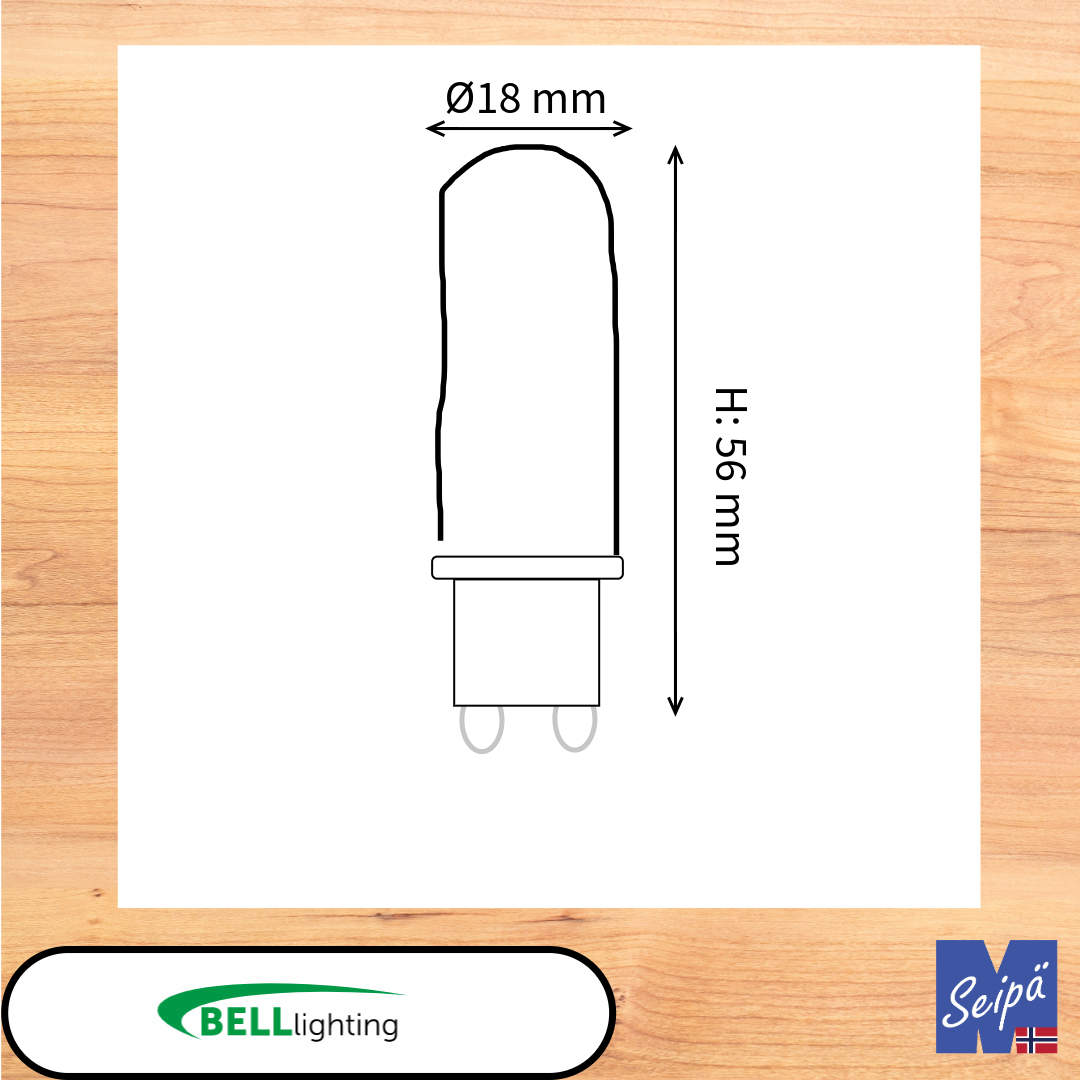 BELL LED-lyskilde G9-kapsel 230V / G4-kapsel 12V LED 2200K 2700K 4000K Art.nr. 05645 05674V2 60043V2 61042 61043 61044 61045 60227 60226