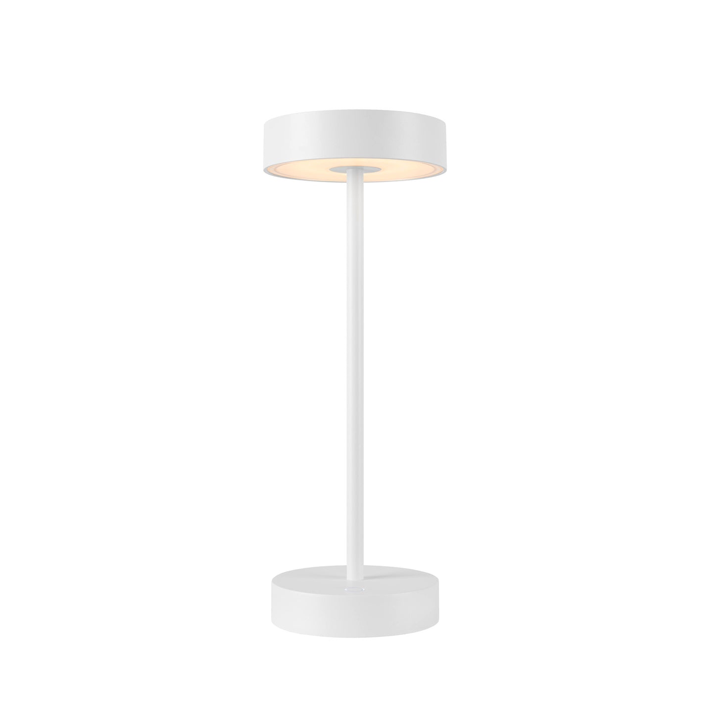 VINOLINA bordlampe, oppladbar, IP54, 2700K/3000K, TOUCH-bryter , hvit