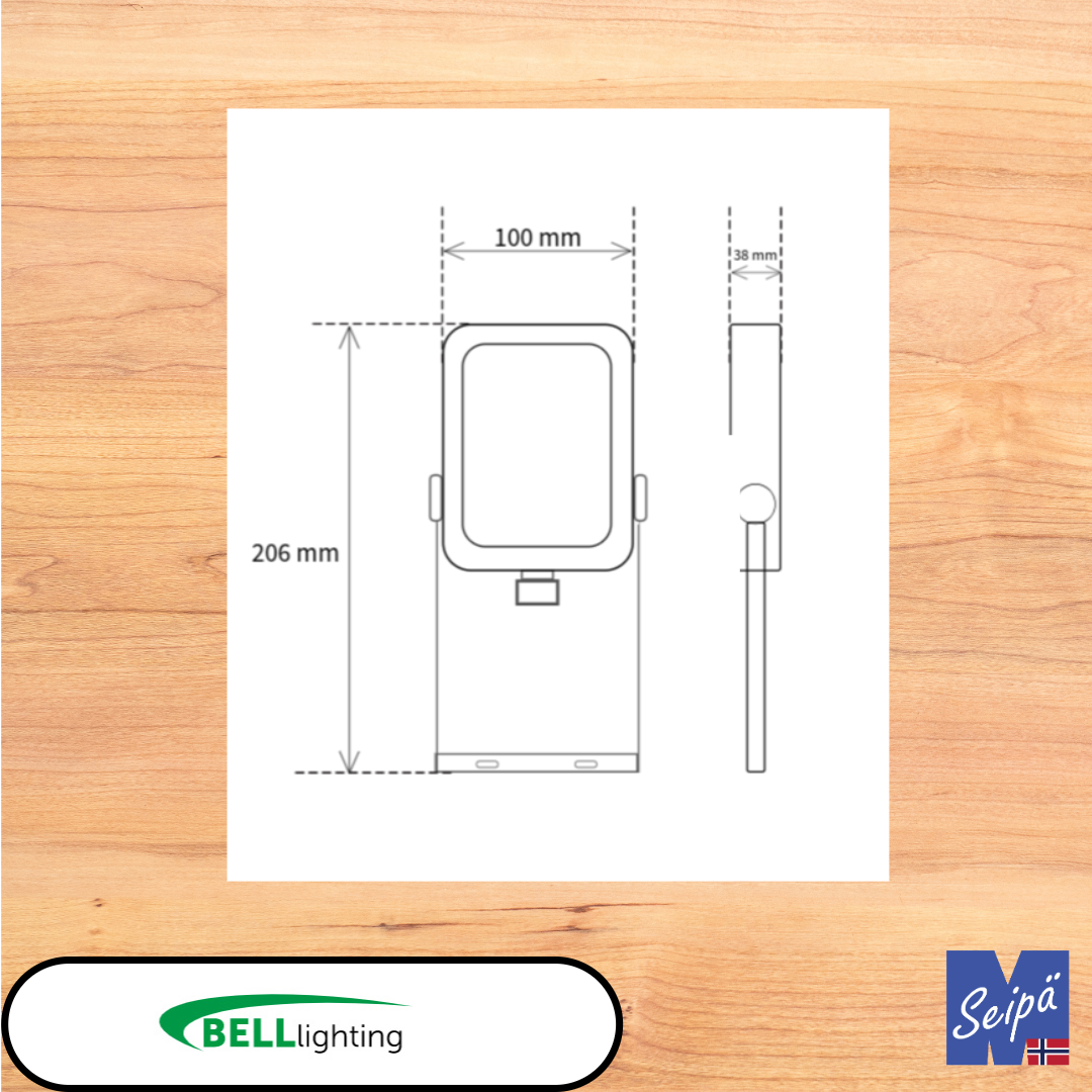 BELL SKYLINE OMNI LED-lyskaster /830/840/850 CRI80 alt med multilumen & sensor eller fotocelle