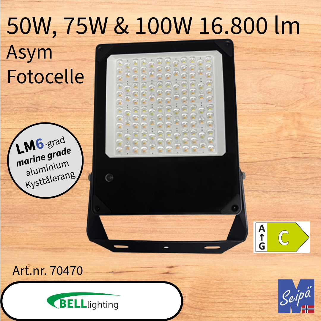 BELL SKYLINE VIRTUS CCT LED-lyskaster /830/840/850 CRI70 alt med multilumen og fotocelle Som tilvalg CASAMBI eller DALI-2