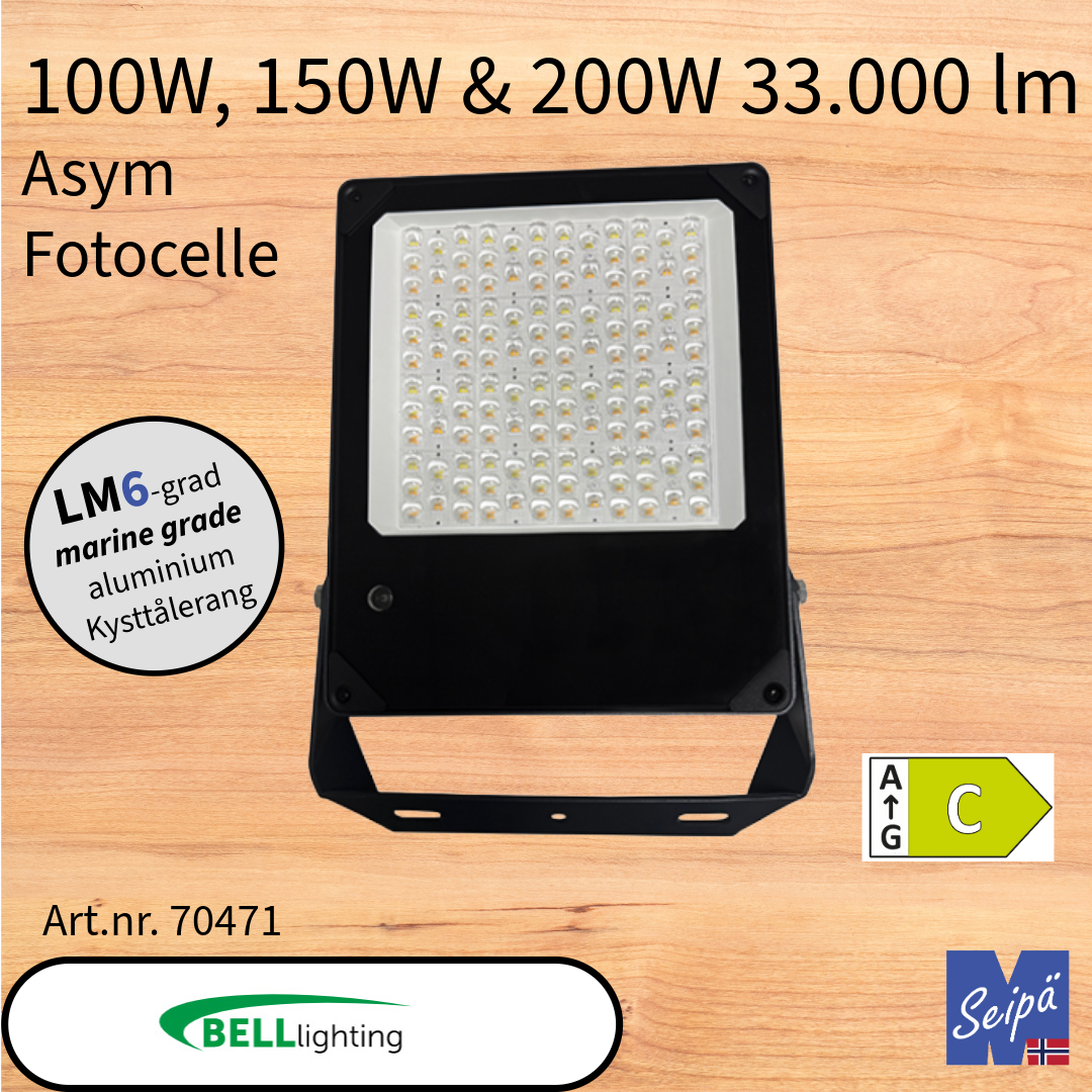 BELL SKYLINE VIRTUS CCT LED-lyskaster /830/840/850 CRI70 alt med multilumen og fotocelle Som tilvalg CASAMBI eller DALI-2
