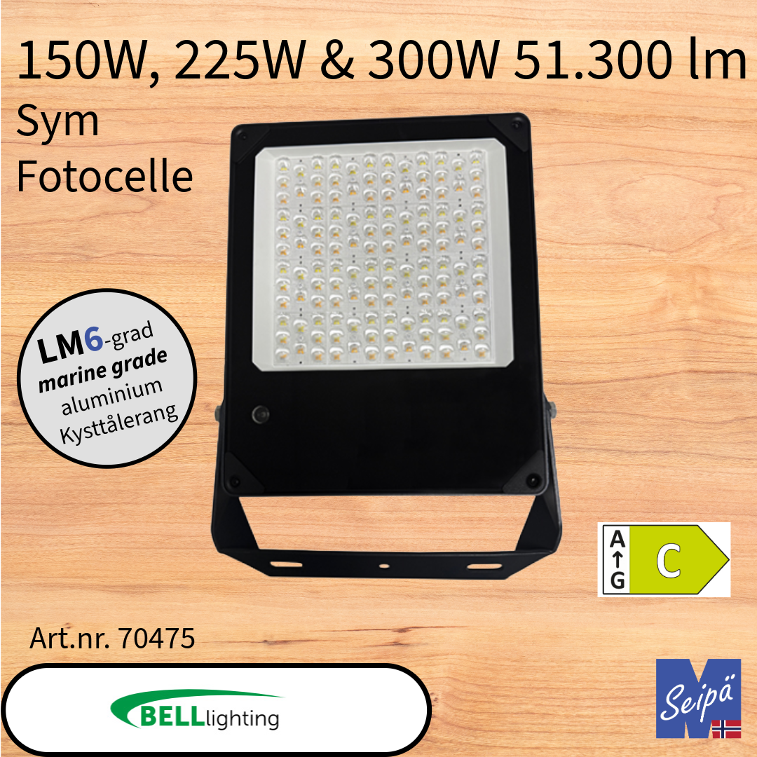 BELL SKYLINE VIRTUS CCT LED-lyskaster /830/840/850 CRI70 alt med multilumen og fotocelle Som tilvalg CASAMBI eller DALI-2