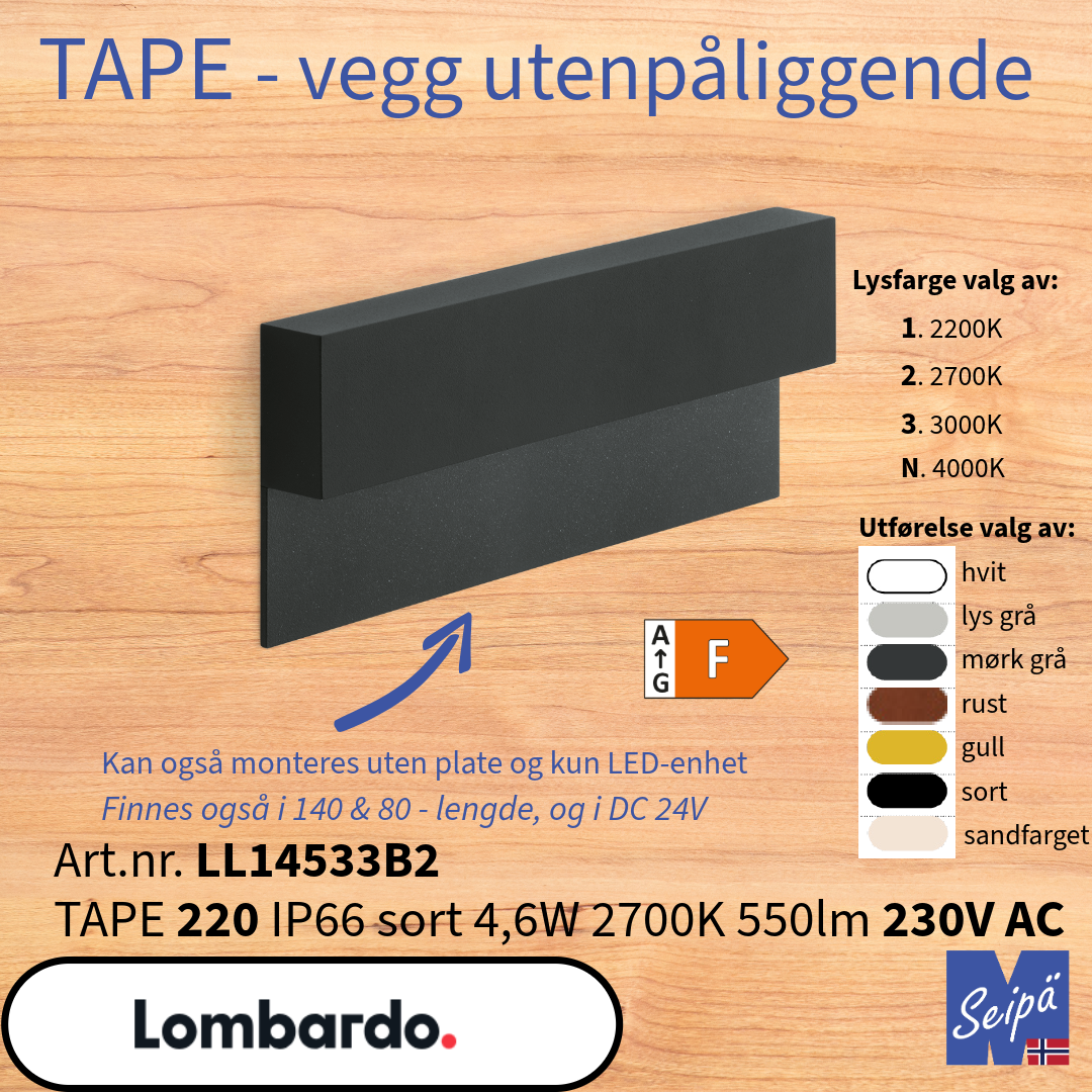 LOMBARDO TAPE 80 Hvit IP66 DC 24V LL14501W2
